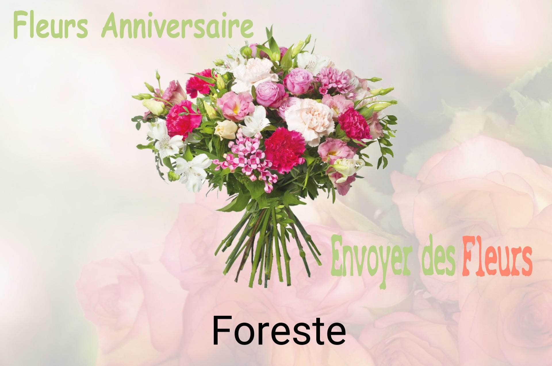 Bouquet de fleurs d’anniversaire livré à Foreste