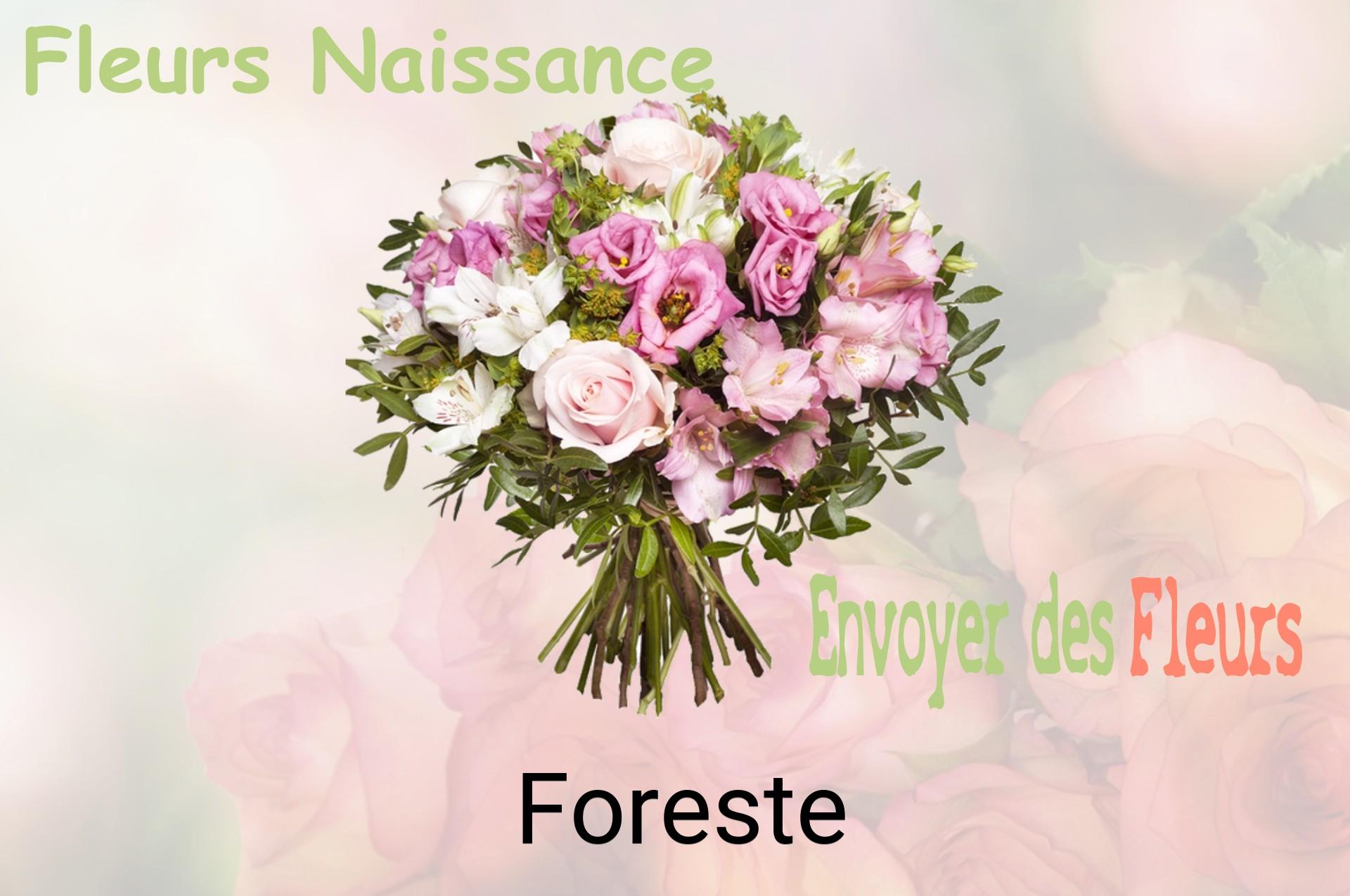 Bouquet de fleurs de naissance livré à Foreste